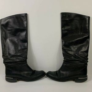 Angela Falconi Classic Black Riding Boots Wm Sz 8B
